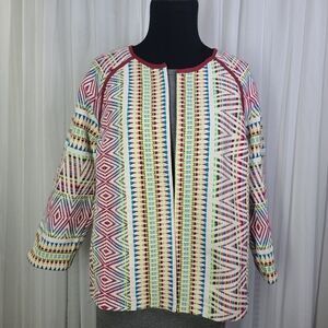 Kut from the Kloth Jacket Embroidered Open Front Medium